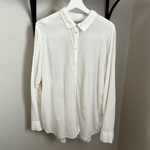 Everlane 100% Silk Button Down Shirt size 16